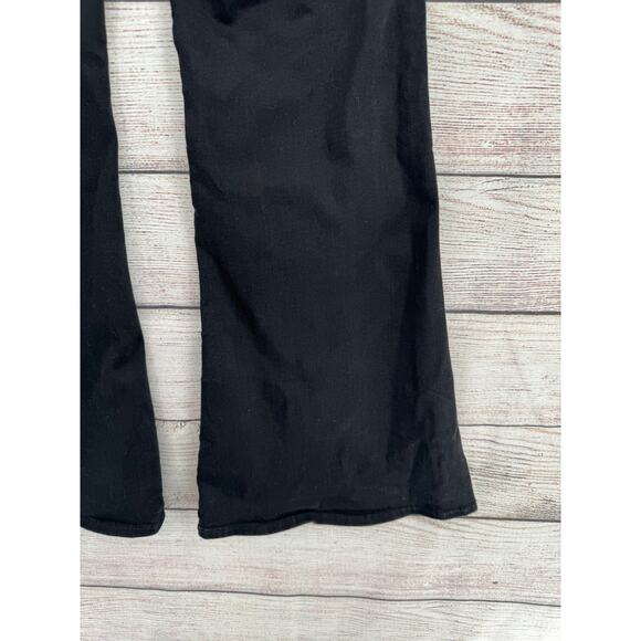 American Eagle Button Fly Festival Flare Jeans Womens 6 Regular Black Stretch - Picture 6 of 12